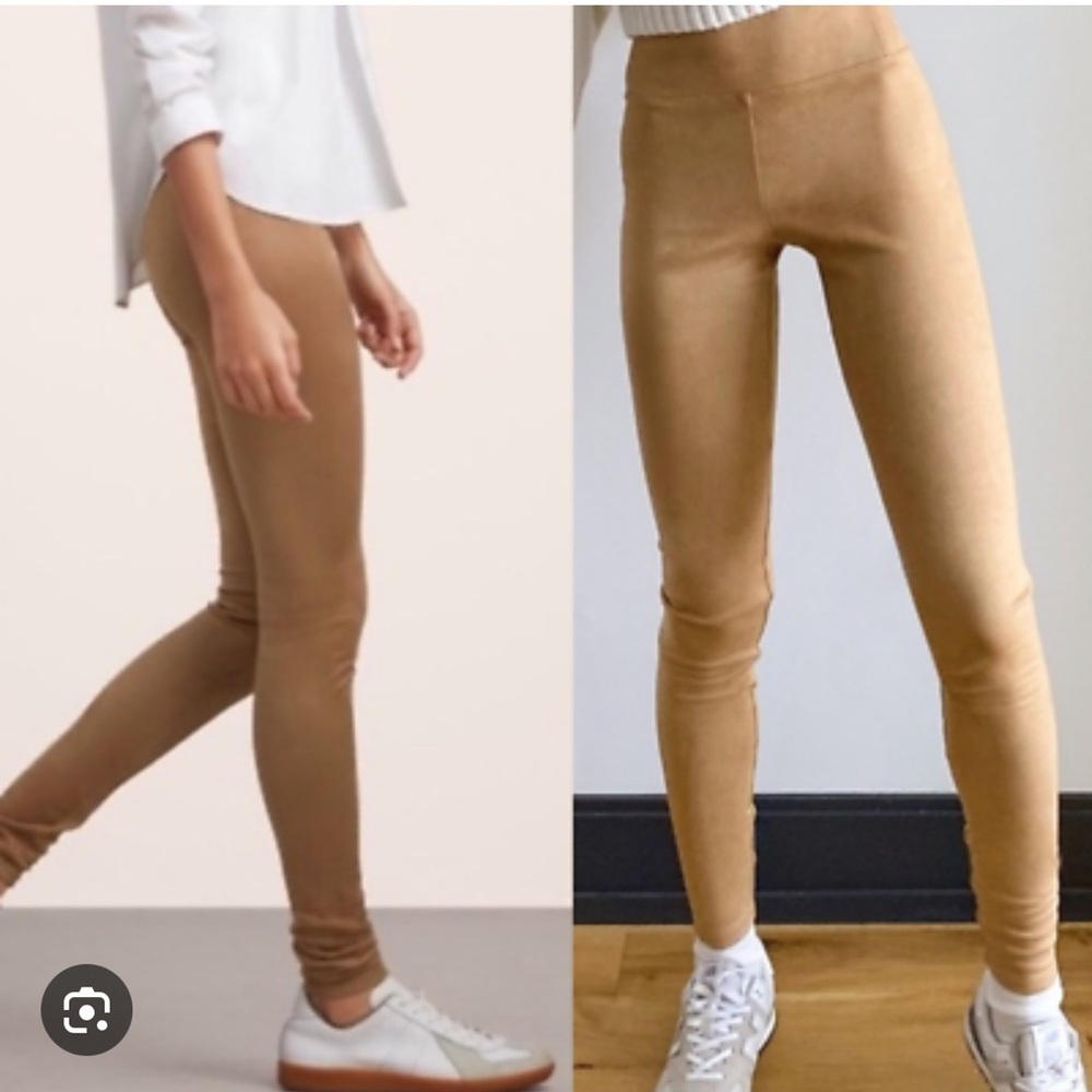 Wilfred free tan vegan faux suede leggings pant